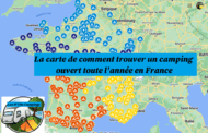 La Carte de comment trouver un camping ouvert toute l'année en France