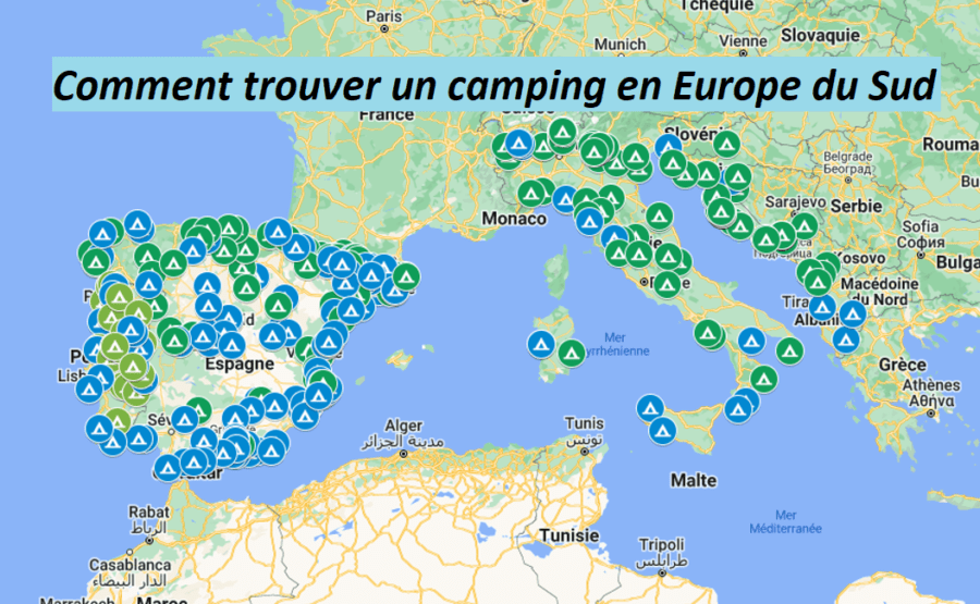 Comment trouver un camping en Europe du Sud Espagne Portugal Italie