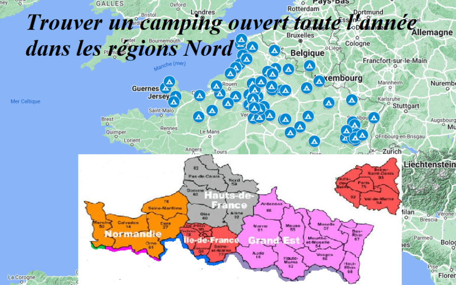 Trouver un camping ouvert toute l'année dans les régions Nord 2023
