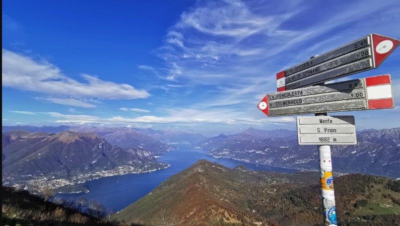 comment trouver des randonnées pour admirer le Lac de Côme Le Monte San Primo