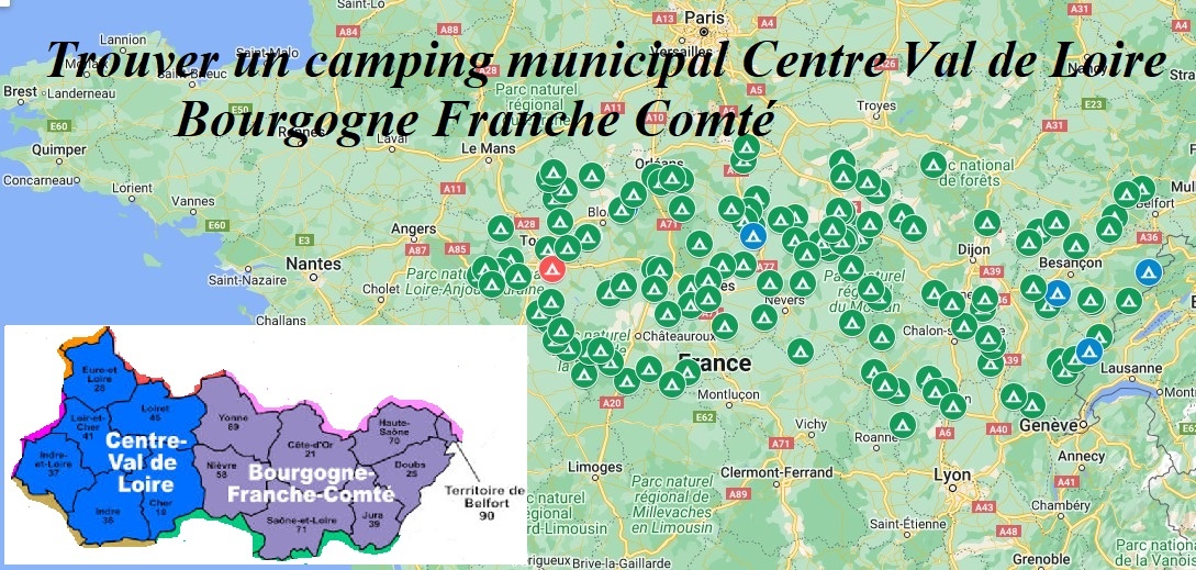 Trouver un camping municipal Centre Bourgogne Franche Comté