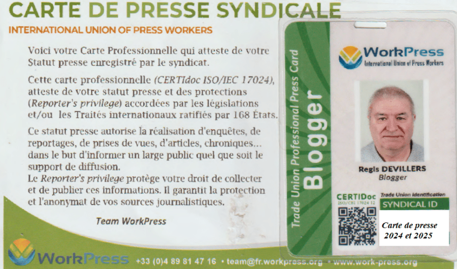 Carte de presse 2025